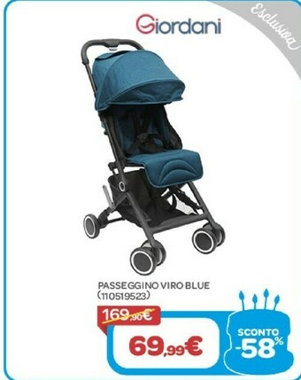 Bimbo Store Giordani Passeggino Viro Blue offerta
