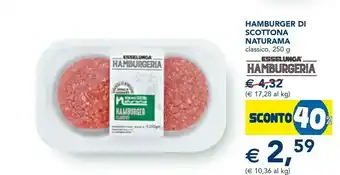 Céréal Naturama Hamburger Di Scottona offerta
