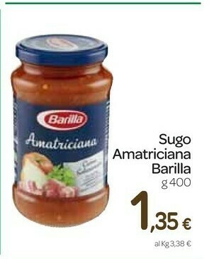 Céréal Barilla Amatriciana 400 G(ml) offerta
