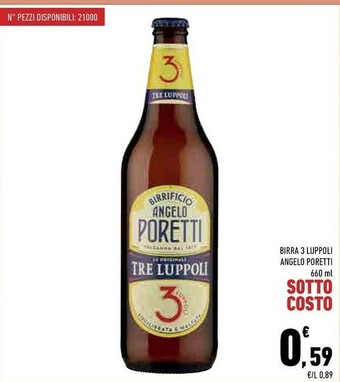 Céréal Angelo poretti Birra 3 Luppoli offerta