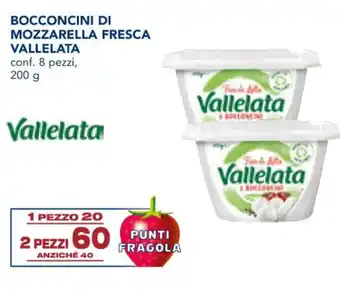 Esselunga BOCCONCINI DI MOZZARELLA FRESCA VALLELATA conf. 8 pezzi, 200 g offerta