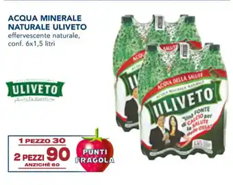 ACQUA MINERALE NATURALE ULIVETO effervescente naturale, conf. 6x1,5 litri