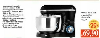 Necchi NKSM1518 Impastatrice Planetaria