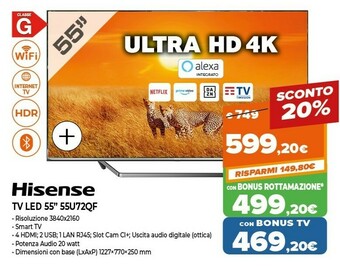 Expert Hisense 55U72QF offerta