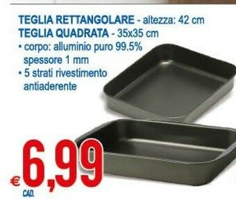MD Discount Teglia Rettangolare/ Quadrata offerta