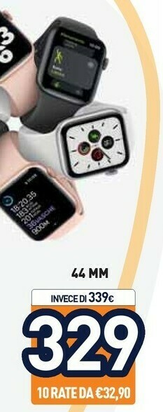 Apple Watch SE 44 Mm OLED Oro GPS (satellitare) offerta di Unieuro