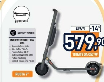 Unieuro Ninebot By Segway Ninebot KickScooter E45E offerta