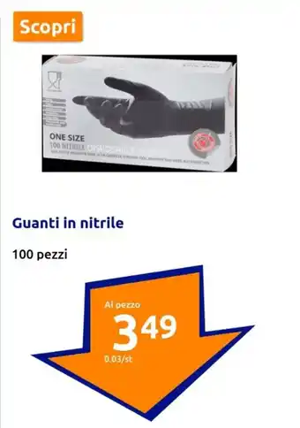 Action Guanti in nitrile 100 pezzi offerta