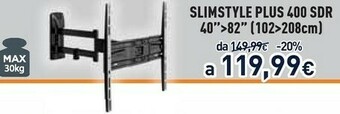 Unieuro Meliconi SlimStyle Plus 400 SDR 2,08 M (82") Nero offerta