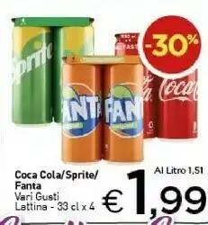Crai Coca-Cola - Sprite Lattina 330 G(ml) offerta