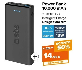 Sbs Power Bank 10.00 Mah
