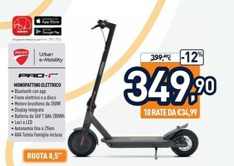 Unieuro Ducati Monopattino Elettrico offerta