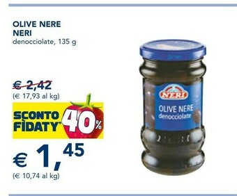 Neri Olive Nere Denocciolate 135 G(ml)
