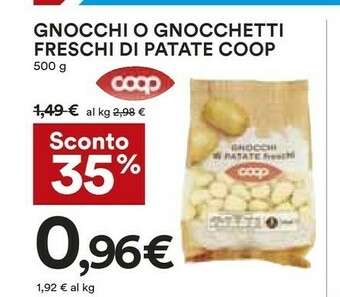 Coop - Gnocchetti Di Patate Freschi 500 G(ml)