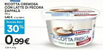 Céréal Zappalà Ricotta Cremosa Con Latte Di Pecora offerta