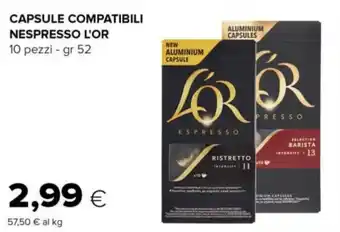 Tigre CAPSULE COMPATIBILI NESPRESSO L'OR 10 pezzi - gr 52 offerta
