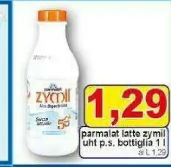 Gros Parmalat Latte Zymil Uht Parzialmente Scremato offerta
