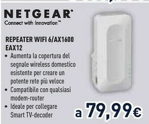 Netgear AX1600 4-Stream WiFi Mesh Extender (EAX12)