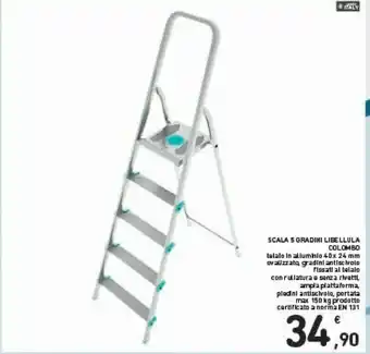 Colombo New Scal Scala Libellula 5 Gradini In Alluminio