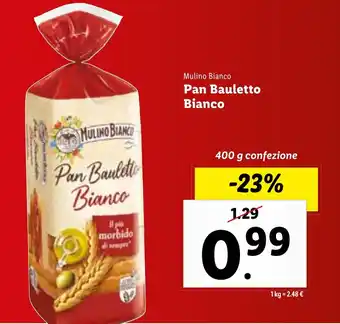 Lidl MULINO BIANCO Pan Bauletto Bianco 400 g confezione offerta