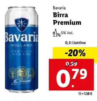 Lidl Bavaria Birra Premium 0,5 l lattina offerta