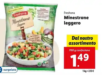 Lidl Freshona Minestrone Loggero 700 g confezione offerta
