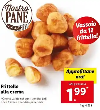 Lidl Frittelle alla crema 228 g vassoio offerta