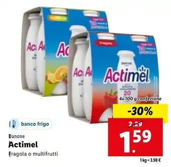 Lidl Danone Actimel 4x 100 g confezione offerta