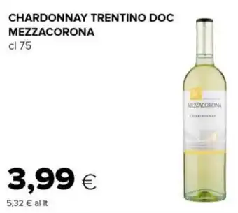 Tigre CHARDONNAY TRENTINO DOC MEZZACORONA cl 75 offerta