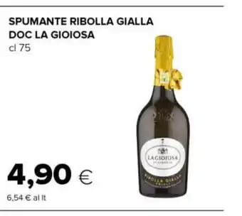 Tigre SPUMANTE RIBOLLA GIALLA DOC LA GIOIOSA cl 75 offerta