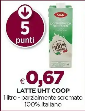 Céréal Coop - Latte UHT Parzialmente Scremato 1000 g(ml) offerta