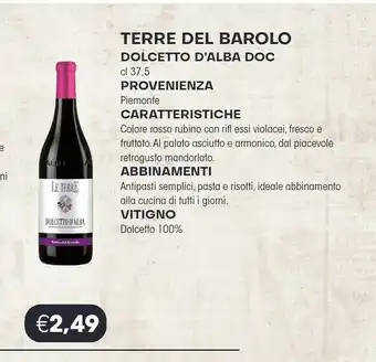 Terre Del Barolo Dolcetto D'alba Doc