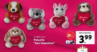 Lidl LIVARNO home Peluche "San Valentino'' offerta