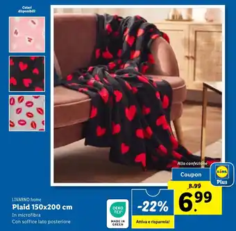 Lidl LIVARNO home Plaid 150x200 cm offerta