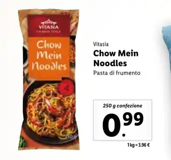 Lidl Vitasia Chow Mein Noodles 250 g confezione offerta