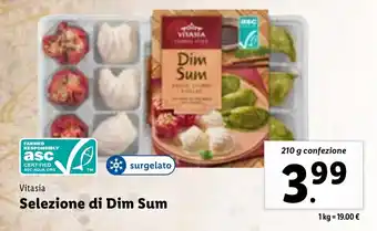 Lidl Vitasia Selezione di Dim Sum 210 g confezione offerta