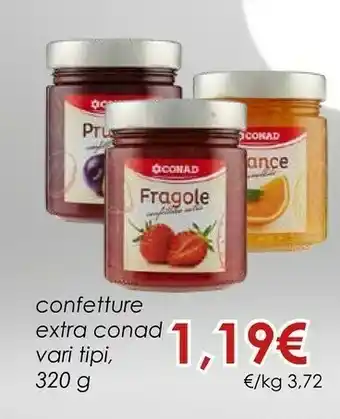Céréal Conad - Pesche Confettura Extra 320 G(ml) offerta