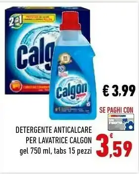 Céréal Calgon Detergente Anticalcare Per Lavatrice 750 Ml offerta