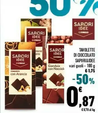 Céréal Conad Sapori & Idee Tavolette Di Cioccolato offerta