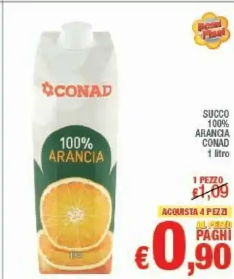 Céréal Conad Succo 100% Arancia offerta