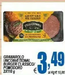 DEM Granarolo Unconvetional Burger Classico/ Pomodoro offerta