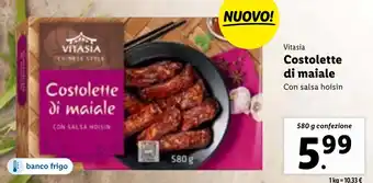 Lidl Vitasia Costolette di maiale 580 g confezione offerta