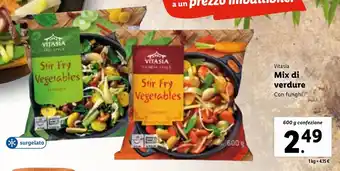 Lidl Vitasia Mix di verdure 600 g confezione offerta