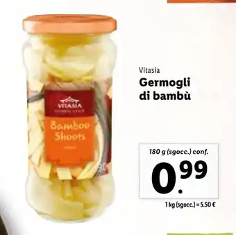 Lidl Vitasia Germogli di bambù 180 g (sgocc.) conf. offerta