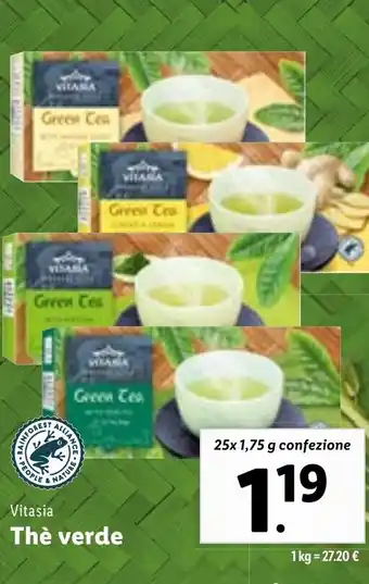 Vitasia Thè verde 25x 1,75 g confezione