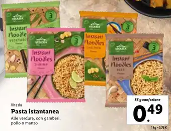 Lidl Vitasia Pasta istantanea 85 g confezione offerta