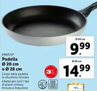 Lidl ERNESTO Padella Ø 28 cm offerta