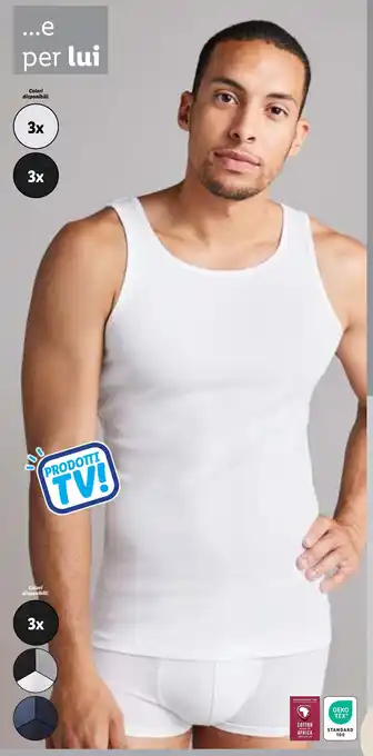 Lidl LIVERGY Canotta da uomo, 3 pezzi offerta