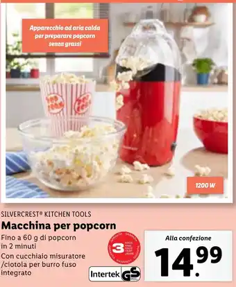 Lidl SILVERCREST KITCHEN TOOLS Macchina per popcorn offerta