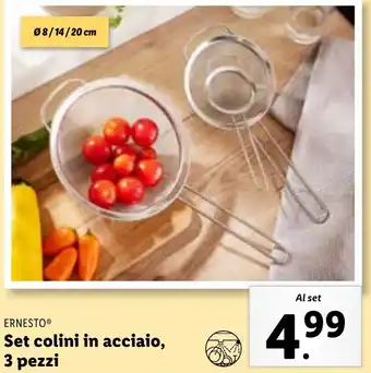 Lidl ERNESTO Set colini in acciaio, 3 pezzi offerta